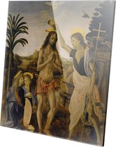 Christus’ Doop | Andrea del Verrocchio | Leonardo da vinci | Plexiglas | Wanddecoratie | 100CM X 100CM | Schilderij