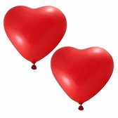 Valentijn 12x hartjes ballonnen rood
