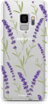 Samsung Galaxy S9 hoesje TPU Soft Case - Back Cover - Purple Flower / Paarse bloemen