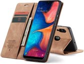 CASEME Wallet Hoesje voor Samsung Galaxy A20 - Bruin