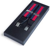 Bretels elastiek gestreept | Marineblauw/rood