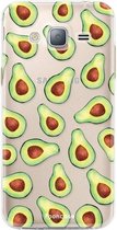 FOONCASE Samsung Galaxy J3 2016 hoesje TPU Soft Case - Back Cover - Avocado