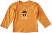 Little Label - baby shirt lange mouw - orange - maat: 62 - bio-katoen