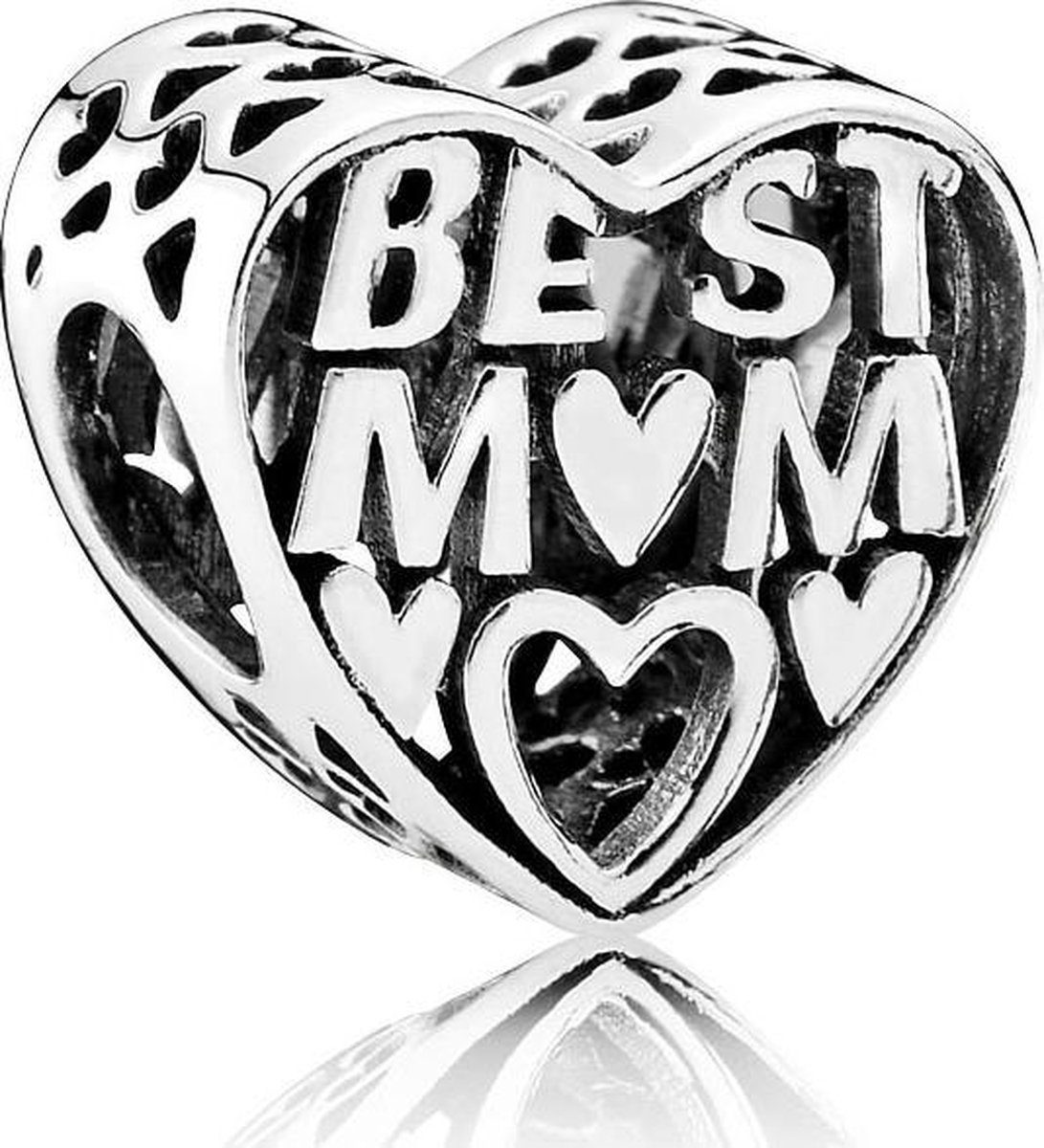 Pandora Bedel zilver 'Best Mom' 791882 | bol.com