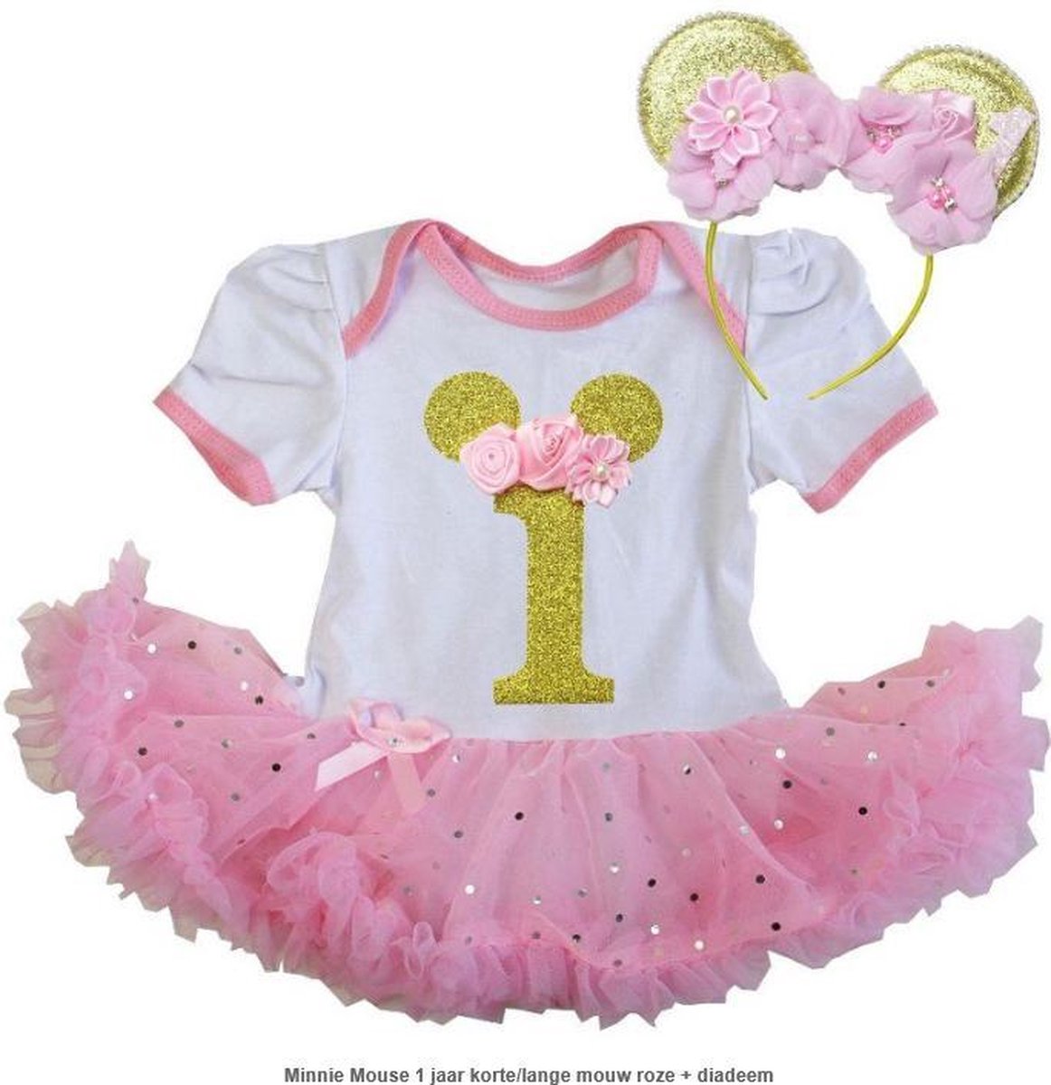 uitzending Automatisering geleider Minnie Mouse, verjaardagkleed, 1 jaar, eerste verjaardag baby, 1e  verjaardagkleed,... | bol.com