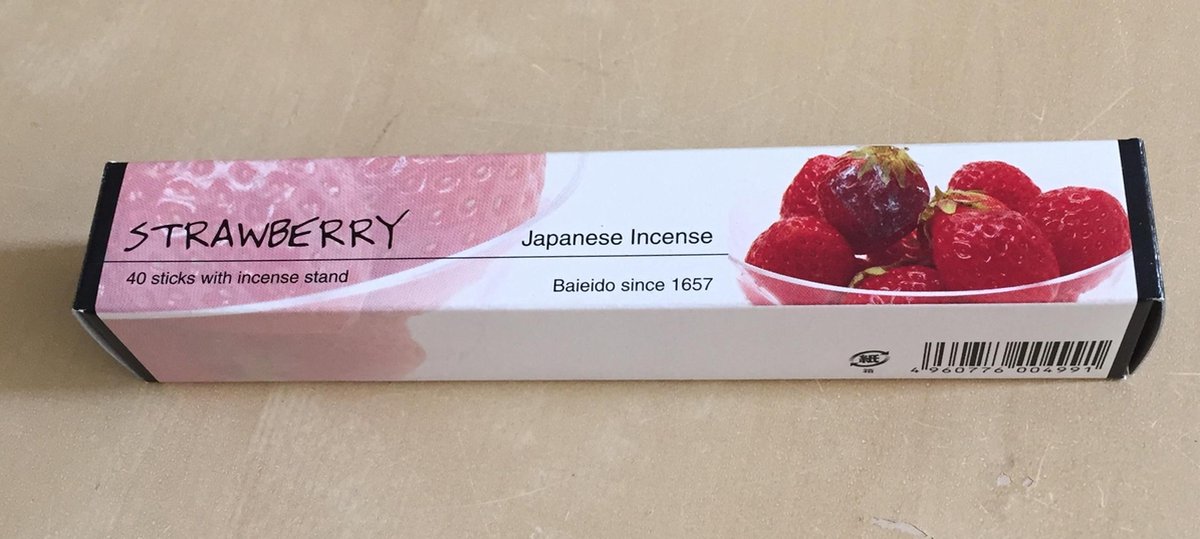 Smokeless Strawberry - Japanse wierook - Baieido - Aardbei