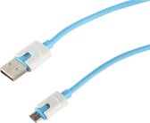 USB Micro B naar USB-A kabel - USB2.0 - tot 2A / blauw - 2 meter