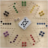 Spel Keezen - 4 tot 6 pers dubbelzijdig houten speelbord - keezenspel