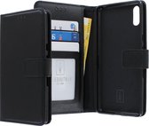 Sony Xperia L3 Bookcase hoesje - CaseBoutique - Effen Zwart - Kunstleer