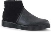 V-Creeper-750 spitse neus enkellaars creeper zwart - (EU 38 = US 8) - Demonia