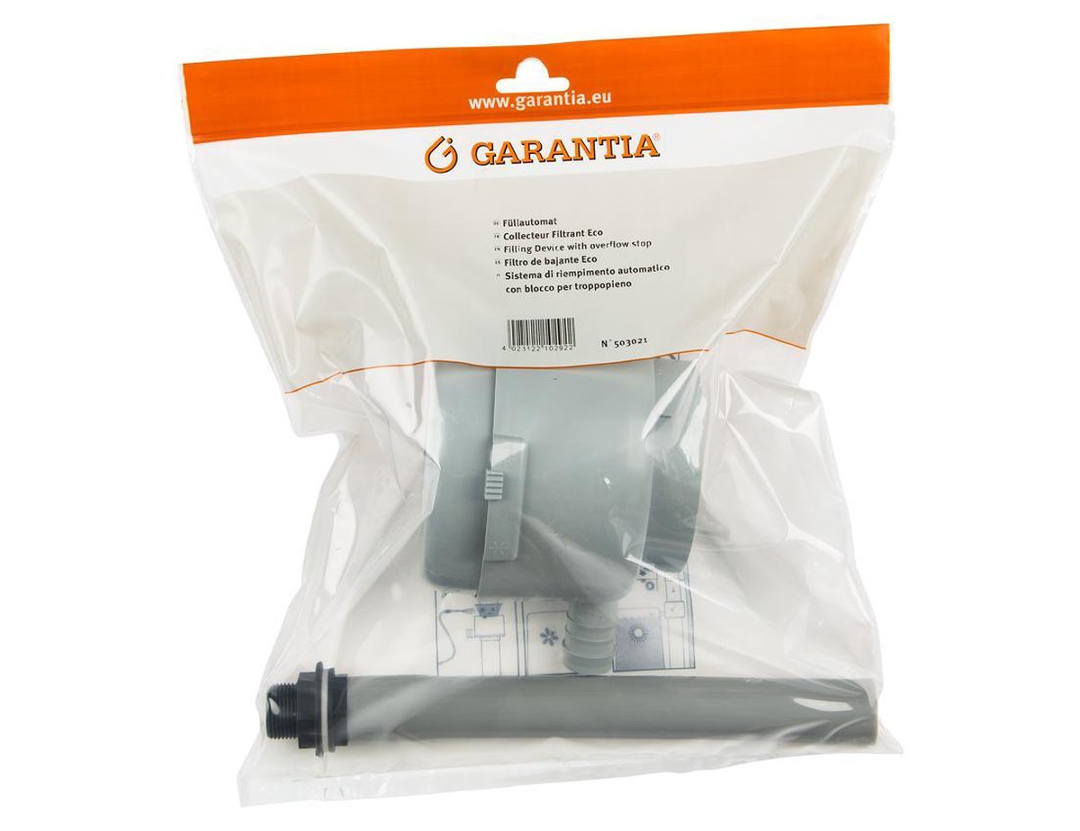 Garantia Collecteur d'eau de pluie DN 70-100 gris incl. cartouche filtrante