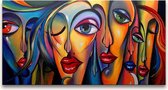 Handgeschilderd schilderij Olieverf op Canvas - Pablo Picasso - Big Eye Girls