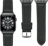 Frans Top kwaliteit "sports" Apple watch horlogebandje Zwart (38mm) zwarte adapter