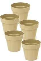Bloempot Rond Cube Shine 14cm MOKKA Prosperplast / 5 STUKS ! /