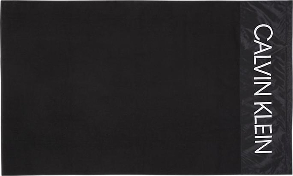 Calvin Klein handdoek strandlaken Towel - zwart logo-One size fits all |  bol.com