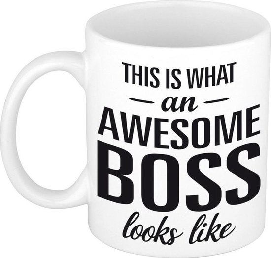 Voici à quoi ressemble un super patron mug / tasse cadeau texte - 300 ml |  bol.com