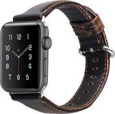 Luxe Leren Apple Watch Bandje/ Apple Watch Series 1|2|3 /42mm /iWatch Armband/ Donker Bruin