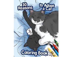 30 Reasons to Adopt a Cat Coloring Book