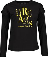 Blue Seven Meisjes T-shirt - zwart - Maat 176