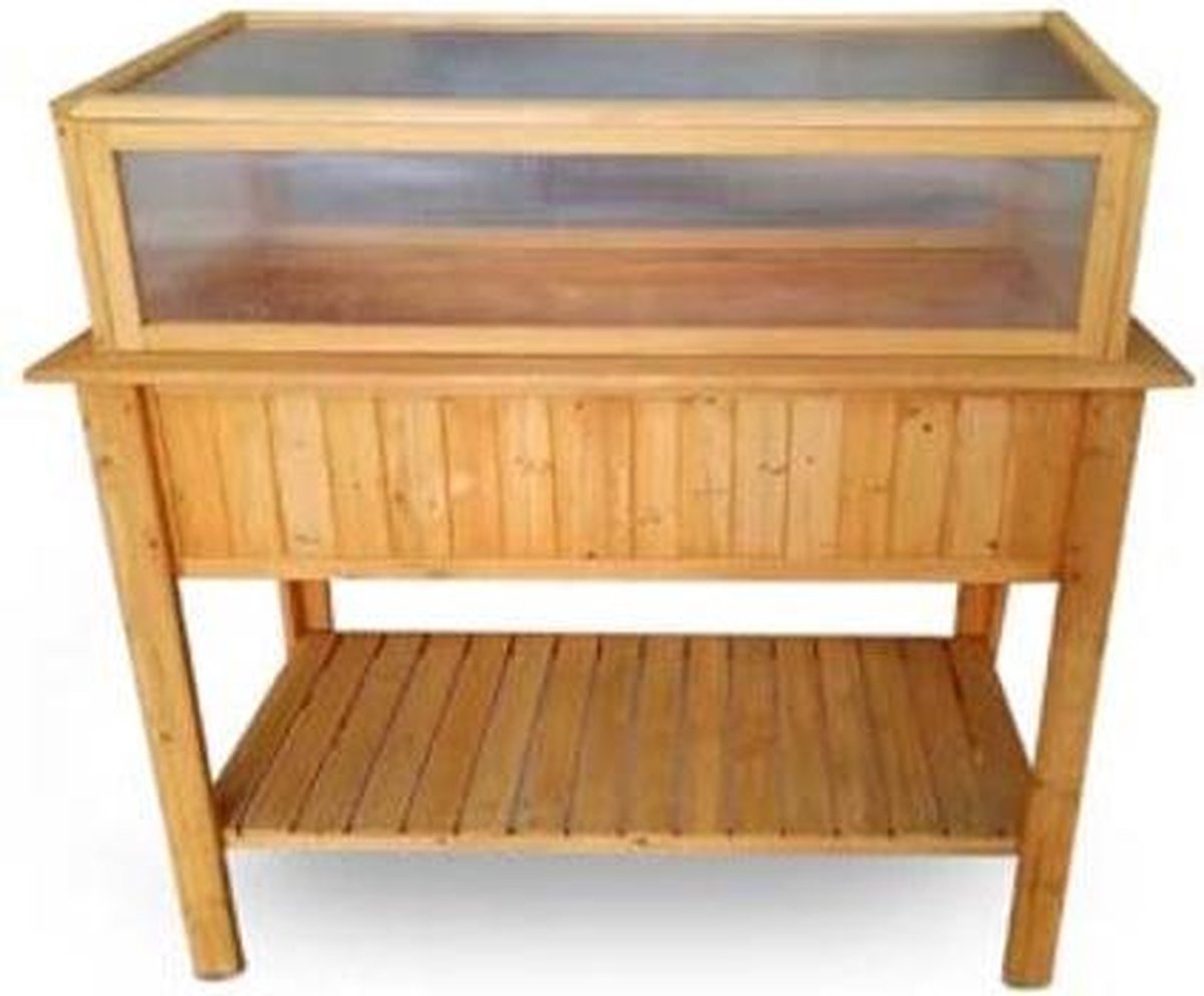 4Goodz houten Kweekkas / moestuin tafel op poten 113x57x90cm