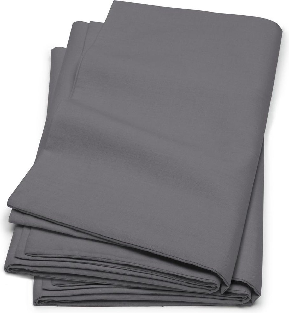Cinderella - Kussenslopen met rits - Flanel - 40x80 cm - Anthracite - 2 stuks
