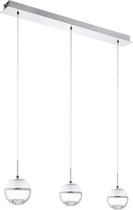 EGLO Montefio 1 - Hanglamp - 3 Lichts - LED - Chroom - Glas, Kristal - Wit, Helder