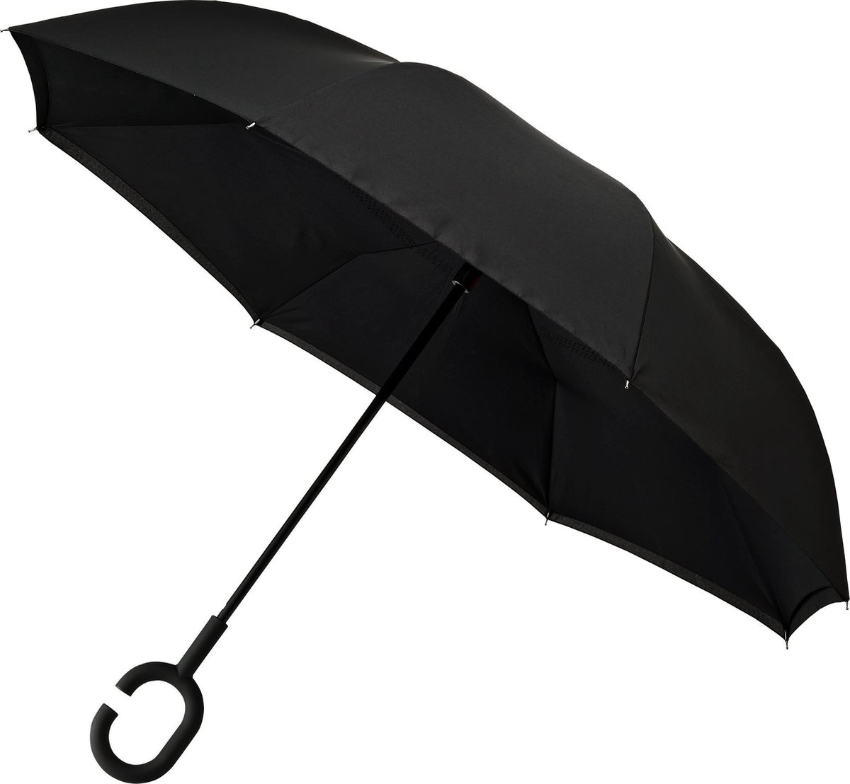 Impliva - Opvouwbare Inside Out Paraplu - Ø 107 cm - Zwart