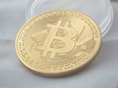 Bitcoin munt met hoesje - Goud - 2 Stuks