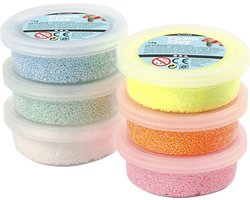 foto van Foam Clay®, Glitter, Pastelkleuren, 14 gr, 6 Doosje