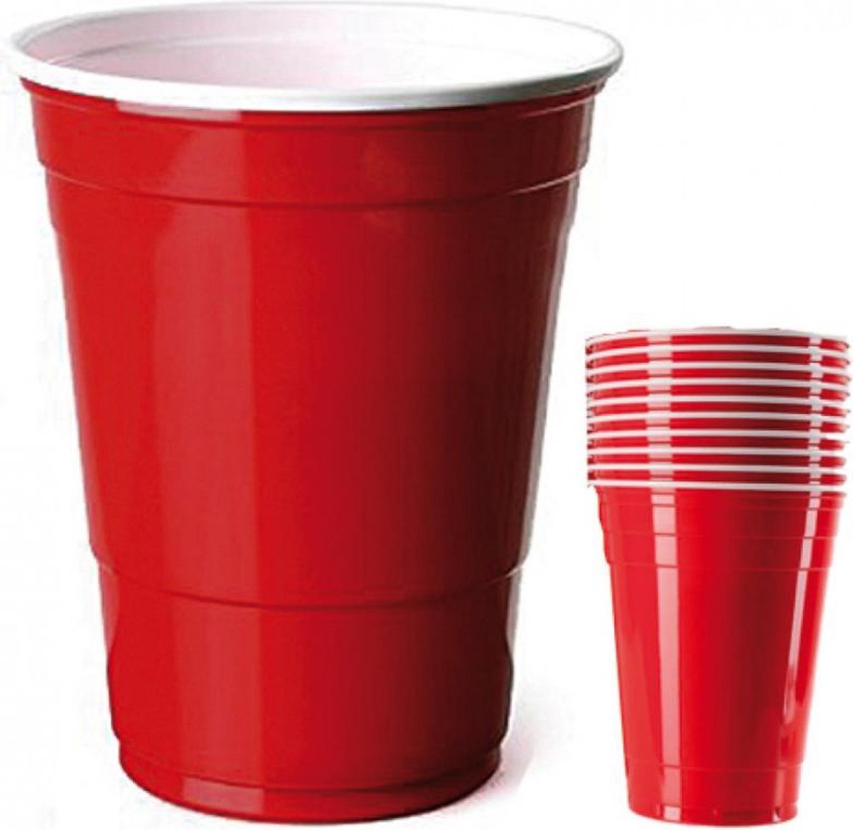 cilinder Gom Ontslag Red cups XXL - 10 stuks - Partybeker - Beerpong - Feest bekers - Rode bekers  - 470 ml | bol.com