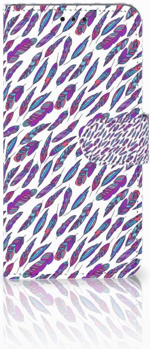 Boekhoesje voor Huawei P30 Lite (2020) Telefoon Hoesje Feathers Color