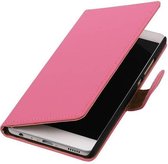 Mobieletelefoonhoesje.nl - Effen Bookstyle Cover voor Huawei P9 Roze