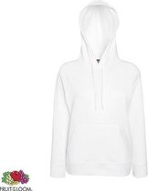 Fruit of the Loom Lady-Fit hoodie - Lightweight - Maat XL - Kleur White