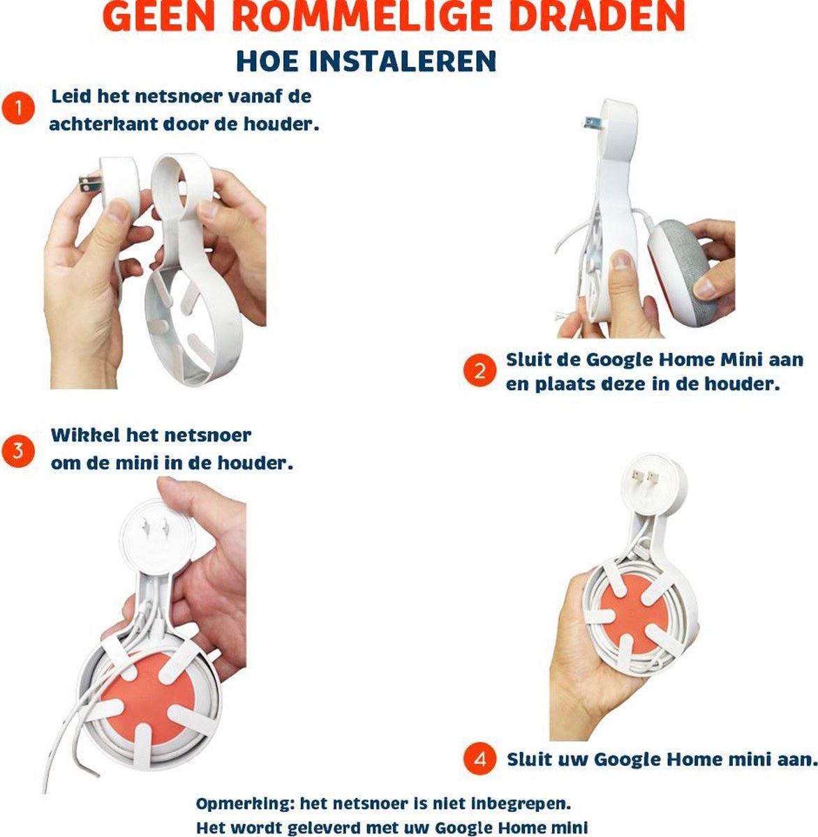 PlusAcc Stekkerwandhouder voor DP, ruimtebesparende