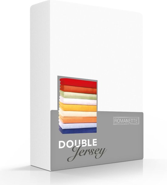 Comfortabele Dubbel Jersey Hoeslaken Wit | 140x220| Heerlijk Zacht | Extra Dikke Kwaliteit