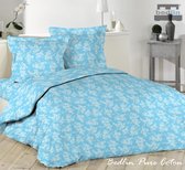 Dekbedovertrek 240 x 220 cm Luxe Katoen Lits-Jumeaux Bedlin Light blue