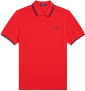 Fred Perry Poloshirt - Mannen - rood/zwart