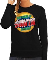 Foute kersttrui / sweater  The name is Santa bitches zwart voor dames - kerstkleding / christmas outfit XL (42)