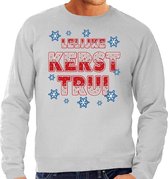 Foute Kersttrui / sweater - Lelijke Kerst trui - grijs voor heren - kerstkleding / kerst outfit L (52)