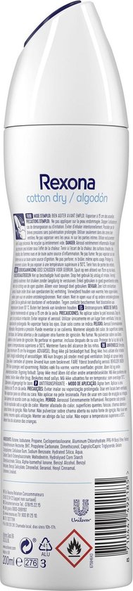 Rexona Women Cotton Dry Anti-transpirant Deodorant Spray - 6 x 200 ml - Voordeelverpakking - Rexona