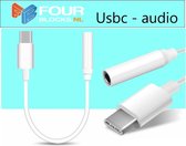 USB-C naar AUX (Jack) audio 3,5mm adapter kabel 9cm. Voor oortjes