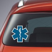 5 Vinyl stickers met logo ambulancier 5cmx5cm