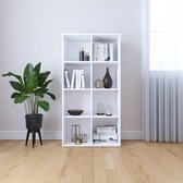 Boekenkast 66x30x130cm Wit (Incl Magazine Houder) - Boeken kast - Boekenrek - badkamer rek - Woonkamer rek