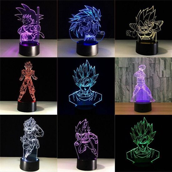 3D Led Lamp Dragon Ball 3D-lamp Cool Nightlights Nieuwjaar Decoratie Kids  Lampade... | bol.com