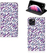 Hoesje met Magneet iPhone 11 Pro Max Feathers Color