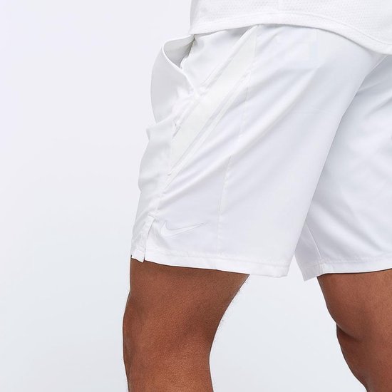 Christian hoog schokkend Nike Court Dry 9 inch tennisshort heren wit | bol.com