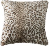 Rivièra Maison Snow Leopard Faux Fur Pillow Cover - Sierkussenhoes - 50x50cm - Bruin