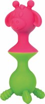 Nûby - Silicone rammelaars - Giraf - Roze & Groen - 18m+