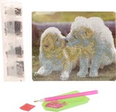 Diamond Painting Hondjes - 25 cm x 21 cm - Zelf Schilderijen Maken - Diamond Painting