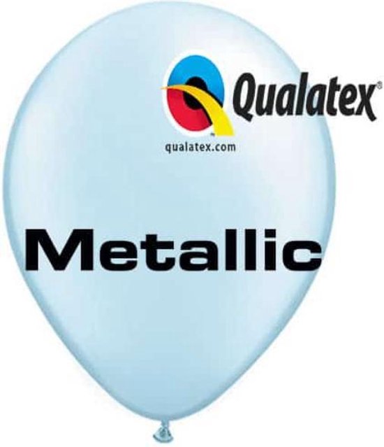 Qualatex Ballonnen Metallic Lichtblauw 13 cm 100 stuks